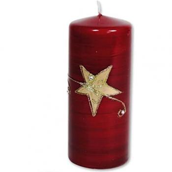Seyko Geschenke Duftkerze Stern rot, 16 cm x 7 cm