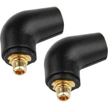 Black Silver 135 Degree Earphone Pin Adapter for MMCX