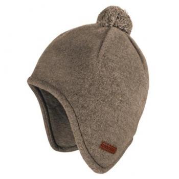 Cappello in pile di lana per bambini marrone screziato MAXIMO