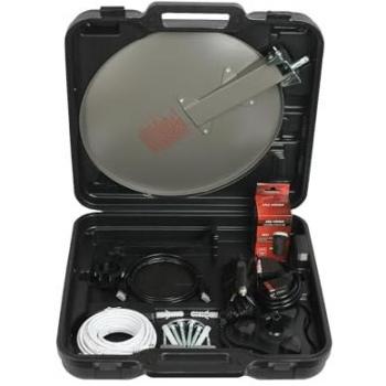 Sky Vision HDTV Camping-Satelliten-Koffer mit Spiegel und Antenne