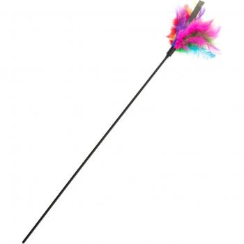 Plumeau de jeu avec plumes colorées et manche ergonomique