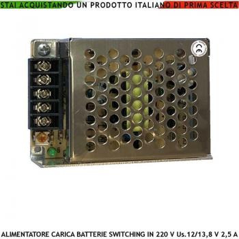 Securvera Battery Charger 230V 13,8 Vcc Allarme Tensione