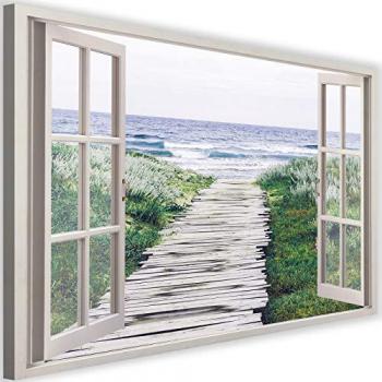 Tableau Fenêtre sur Mer 60x40 cm