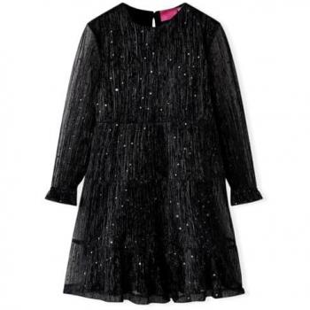Vestito per Bambine Nero a Maniche Lunghe 116