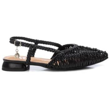 XTI Black Braided Slingback Flats, Women’s US 8