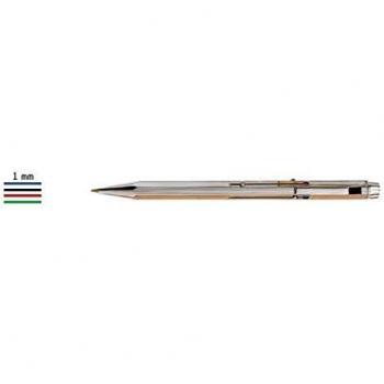 Stylo 4 Couleurs en Métal Chromé
