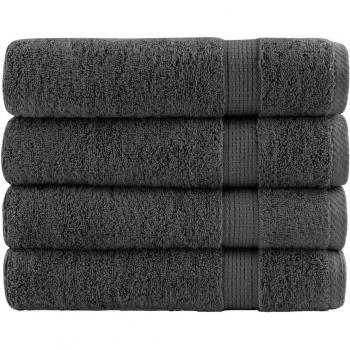 Toalha Spa Solund 4 Unidades, 100x150 cm, 600 g/m², Antracite