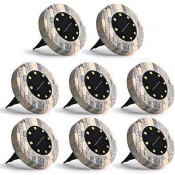 Illuminazione Piscina Jorft 8 LED Lampade Solari Impermeabili