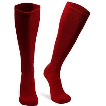 DANISH ENDURANCE Calcetines de Compresión (Algodón Orgánico, Rojo, EU 43-47)