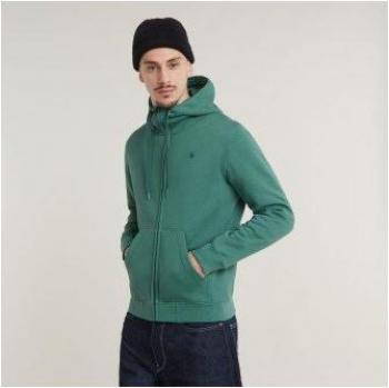 Sudadera G‑Star Premium Core Azul Spruce con Manga Larga y Capucha