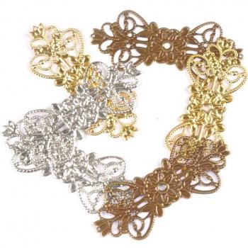 Conjunto de Recortes Florales Bronceados