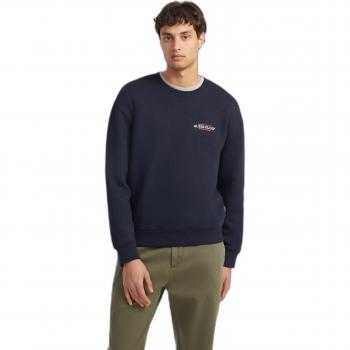 Sudadera de Felpa Guess American Tradition para Hombre, Azul, Talla S, Cuello Redondo
