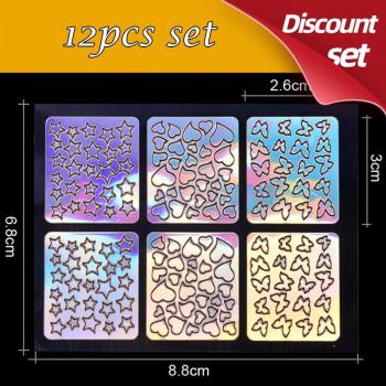 Vintage‑Netz-Template 8x6 cm – Nagelkunst-Vinylschablonen