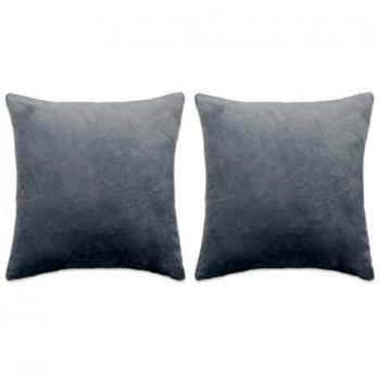 Gray Fabric Throw Pillows Set