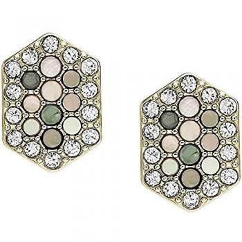 Pendientes Fossil con Perlas Negras