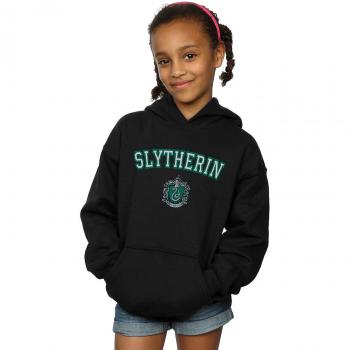 Lobo de la Noche: Sudadera Slytherin Negra con Capucha Kids