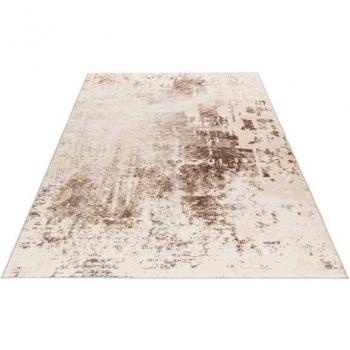 Tapis Effet 3D Rayé Vintage Loan Taupe 160x230