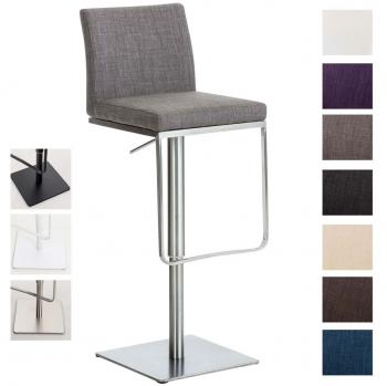Tabouret moderne réglable en hauteur en tissu gris