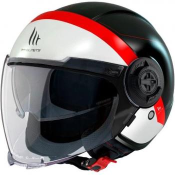 MT Viale SV S 68 Jethelm – Doppelfolien‑Helm, A5, XL, Schwarz/Rot