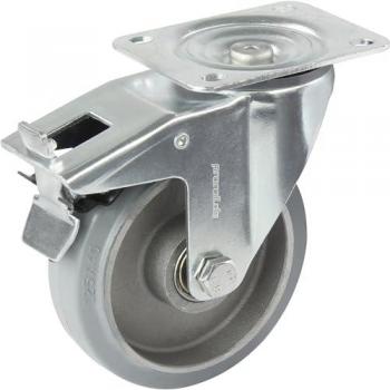 Proroll Elastik-Vollgummi-Lenkrolle grau 100 x 40 mm