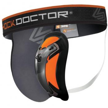 Coquille de Protection ShockDoctor Ultra Carbon Flex pour Hommes, Gris/Noir, Taille M