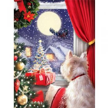 Arte de Gatos en 5D: Decoración Navideña en 20X30CM