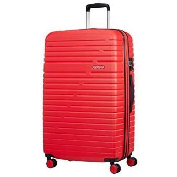 American Tourister Aero Racer Spinner 79 Expandable Carry-On Luggage, 4.6kg, Red