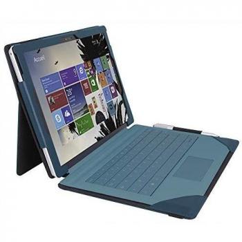 Coque en cuir synthétique bleu foncé avec support de maintien pour Microsoft Surface Pro