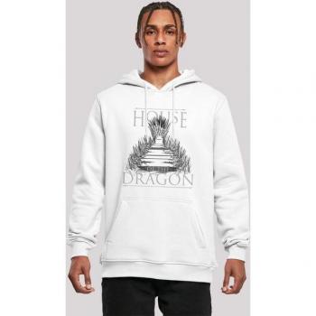 F4NT4STIC Haus des Drachen Throns Kapuzenpullover Herren XS weiß Premium Qualität