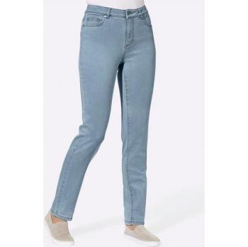 Jean Slim 5 Poches, Rivets Artistiques – Collection L Bleu Clair