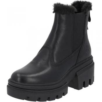 Timberland Everleigh Damen Chelsea Boots mit warmem Futter in Schwarz, Größe 42