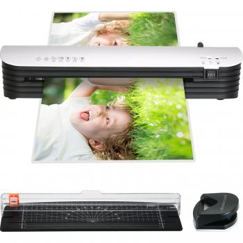 2-Roller A4 Laminator Machine with Paper Cutter and Corner Rounder