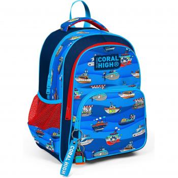 Coral High Kids' Three-Section Ship Backpack