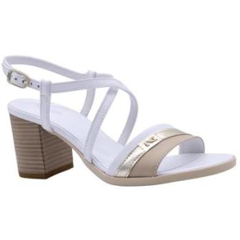 Sandali Giardini Donna Beige con Dettaglio Contrasto su Piede