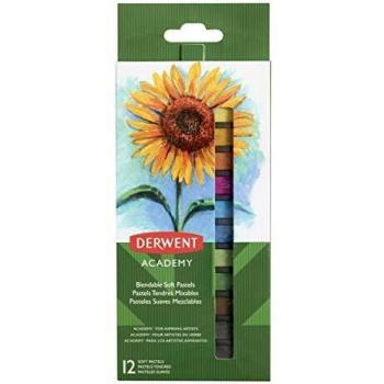 Lot de 12 crayons de couleur Derwent Academy en bois