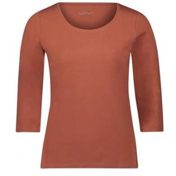Cartoon 3/4-Arm-Shirt Damen Basic Shirt mit 3/4-Ärmeln