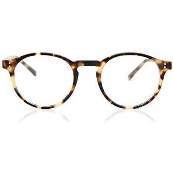 Herren Oval Vollrand Plastik Tortoiseshell Brillen