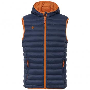 ORTIL Izas Herren-Fasermantel, Blauer Mond/Orange, S