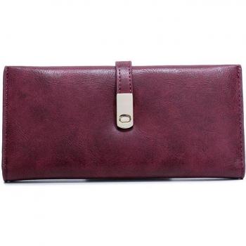 Cartera Élégante Femme Cuir Mince