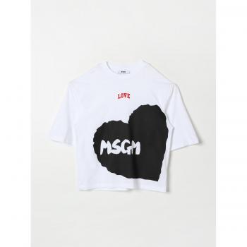 T-Shirt MSGM KIDS con logo grande Bianco Taglia 12