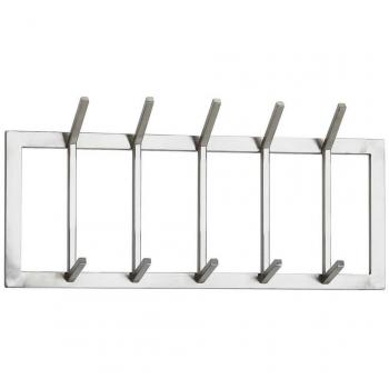 Wandgarderobe Metall Silber 65x30x10 cm
