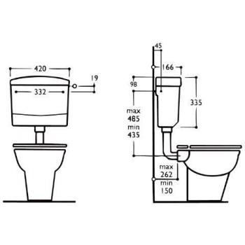 WISA Aufputzspülkasten AP370 weiß