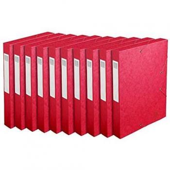 EXACOMPTA Lot de 2 Chemises 3 rabats et élastique CARTOBOX