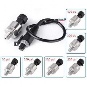 1Pcs Stainless Steel 1/8 NPT Pressure Transducer for Oil, Fuel, Air, Water