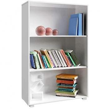 Casaria Bücherregal Vela, Weiß 3 Fächer