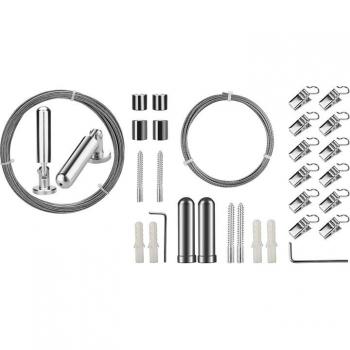 Art Display Curtain Wire Rod Set