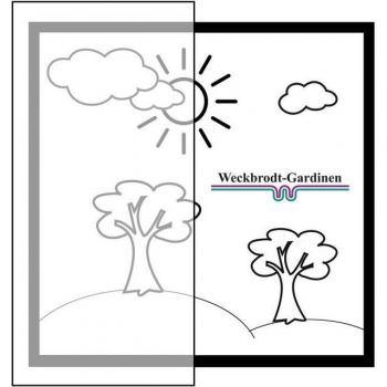 WECKBRODT Athen‑Gardinenstore mit Glanzeffektstreifen – halbtransparent