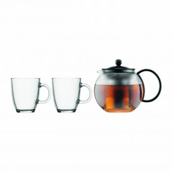 Bodum Assam 34 oz Tea Press with 2 Mugs