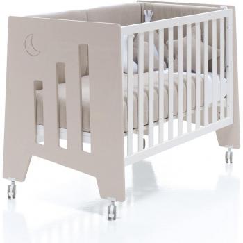 Lit bébé convertible Alondra bureau beige 60x120 cm