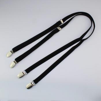 Tirantes Unisex Negros 1.5x110cm de Estilo Moderno